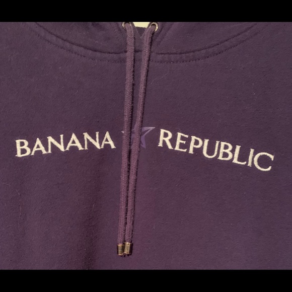 XL - fits like a L..purple Banana Republic hoodie. - Picture 4 of 5